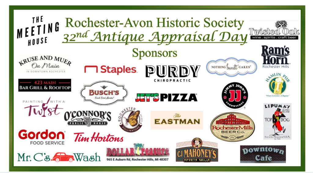 A graphic with event sponsors logos